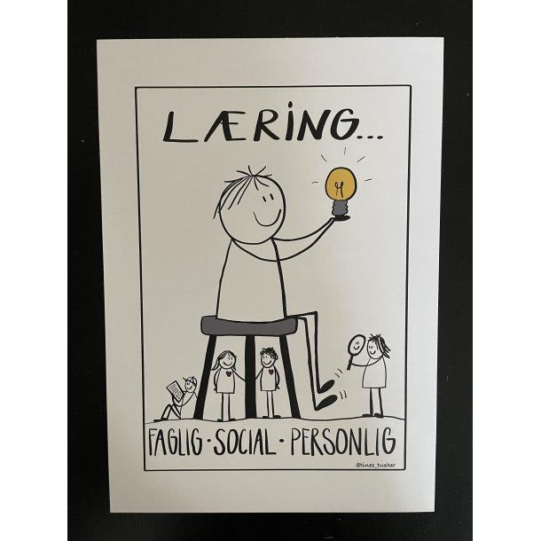 PLAKAT - LRINGSTABURETTEN A3 - sort/hvid