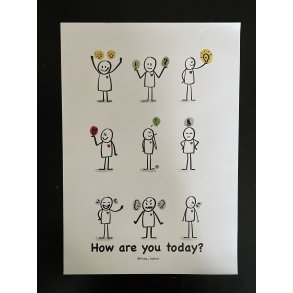 PLAKAT A3 - HOW ARE YOU TODAY? - 10 KR PR SOLGT PLAKAT TIL JULEMRKEFONDEN.