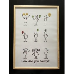 PLAKAT A3 - HOW ARE YOU TODAY? - 10 KR PR SOLGT PLAKAT TIL JULEMRKEFONDEN.