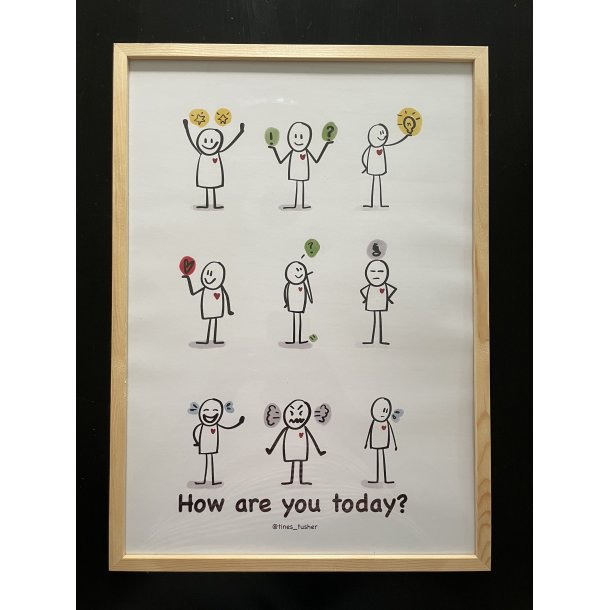PLAKAT A3 - HOW ARE YOU TODAY? - 10 KR PR SOLGT PLAKAT TIL JULEMRKEFONDEN.