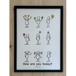 PLAKAT A3 - HOW ARE YOU TODAY? - 10 KR PR SOLGT PLAKAT TIL JULEMRKEFONDEN.