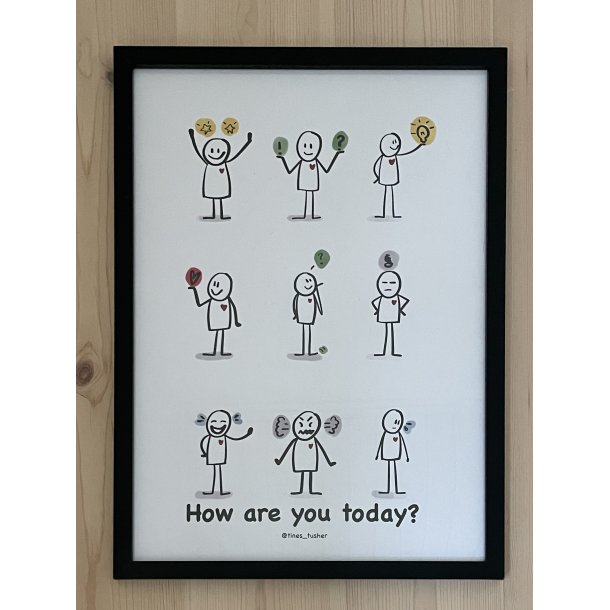 PLAKAT A3 - HOW ARE YOU TODAY? - 10 KR PR SOLGT PLAKAT TIL JULEMRKEFONDEN.