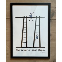 POSTKORT A5 THE POWER OF SMALL STEPS