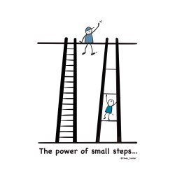 PLAKAT A3 THE POWER OF SMALL STEPS