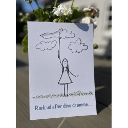 POSTKORT - Rk ud efter dine drmme - A5 