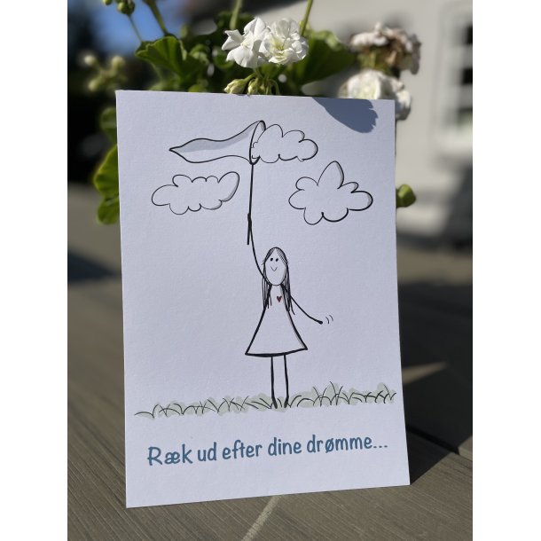 POSTKORT - Rk ud efter dine drmme - A5 