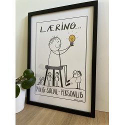 PLAKAT - LRINGSTABURETTEN A3 - sort/hvid