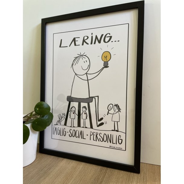 PLAKAT - LRINGSTABURETTEN A3 - sort/hvid