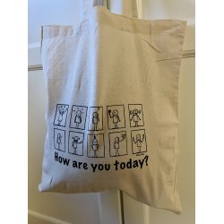 MULEPOSE - lille -  HOW ARE YOU TODAY? 10 kr. PR SOLGT POSE TIL JULEMRKEFONDEN.